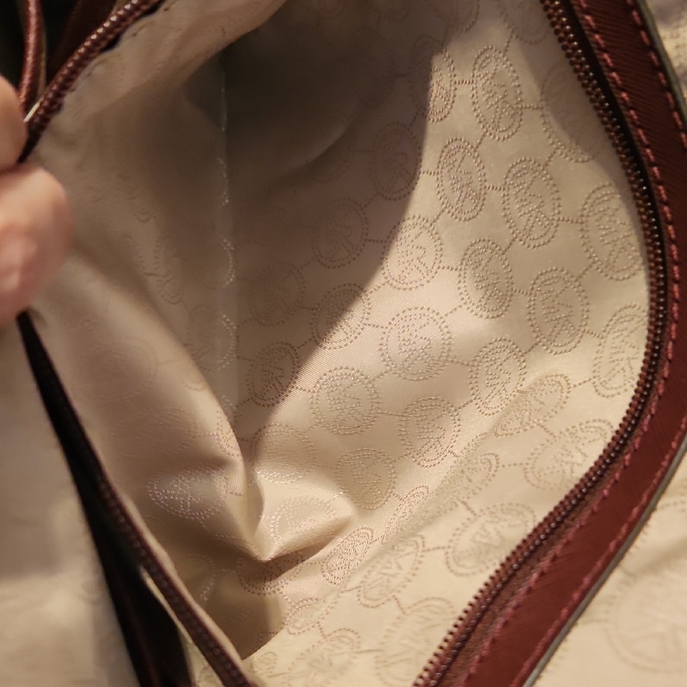 Michael Kors Charlotte Women's Burgundy Purse - Picture 6 of 7